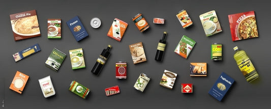 A range of paperboard packaging boxes
