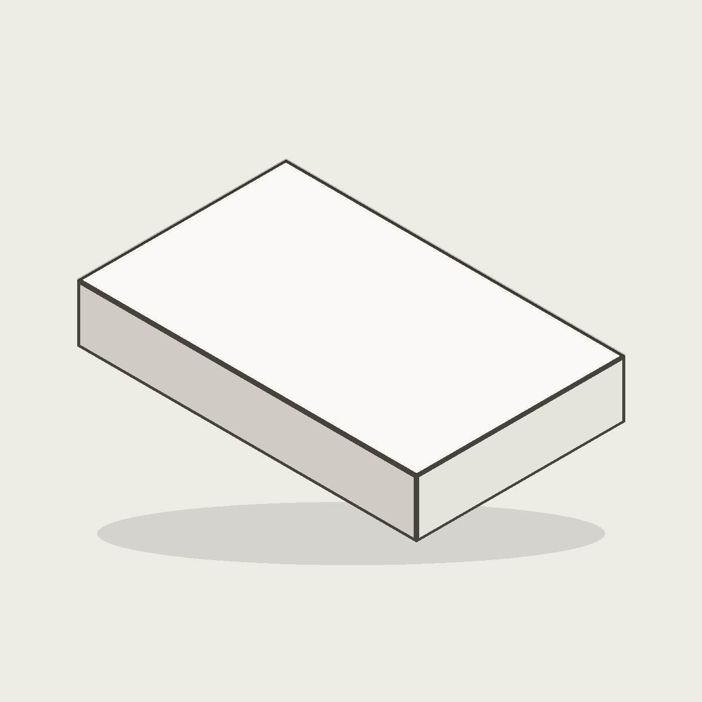 White cookie and treat box, 8.5 x 5.25 x 1.5 inch, 300 gsm SBS board