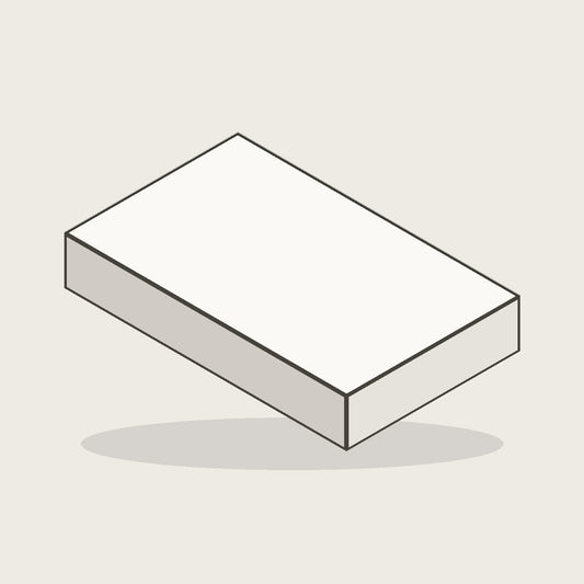 White cookie and treat box, 8.5 x 5.25 x 1.5 inch, 300 gsm SBS board