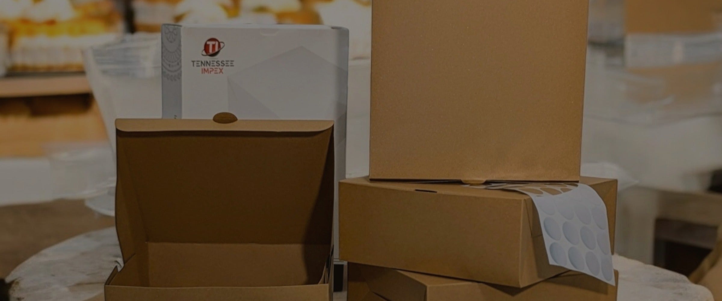 Kraft bakery boxes with Tennessee IMPEX retail packaging