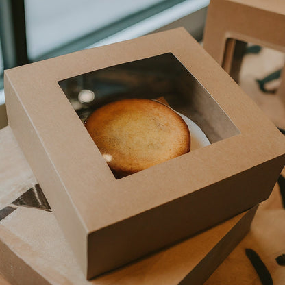 Kraft Brown Cake Box with Window